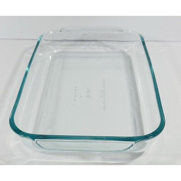 Pyrex Glass Baking Casserole Dish 3qt / 2.8L Handles #233 Clear 13x9x2 Lasagna - Picture 3 of 8